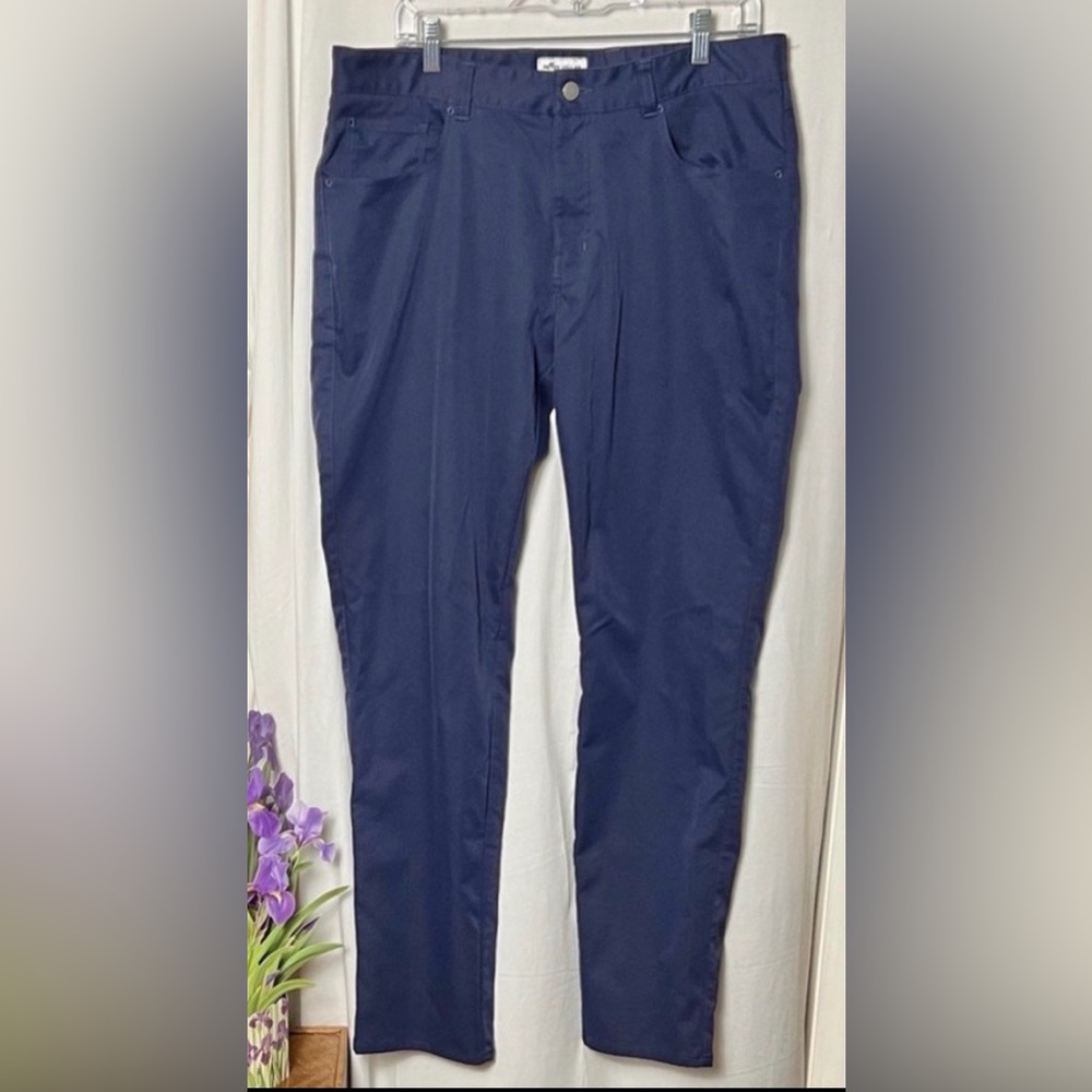 Peter Millar Men's Navy Performance Pants Size 35 - Picture 2 of 8